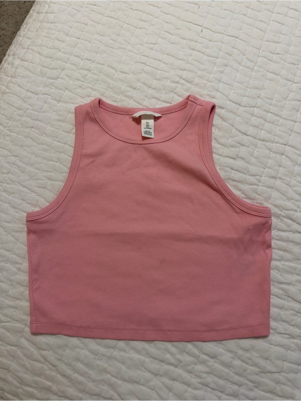 H&M ribbed pink tank top